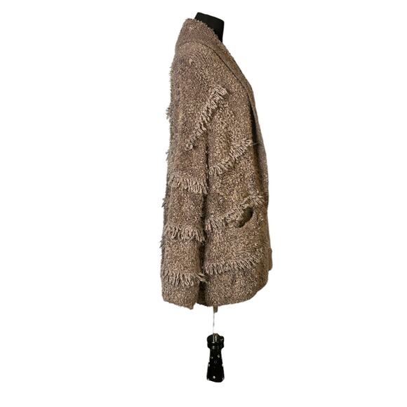 Universal Threads brown fringe loop chunky open front cardigan size Small - Picture 16 of 16